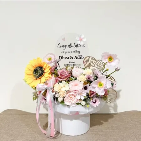 Bloom Box Akrilik Ucapan Wedding Kendal
